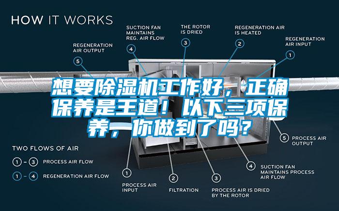 想要除濕機(jī)工作好，正確保養(yǎng)是王道！以下三項(xiàng)保養(yǎng)，你做到了嗎？