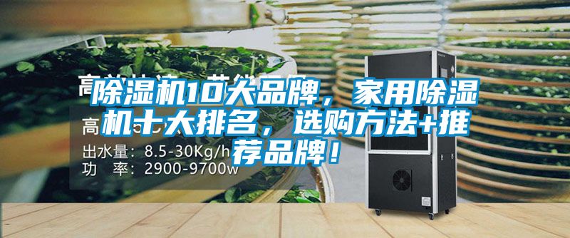 除濕機10大品牌，家用除濕機十大排名，選購方法+推薦品牌！