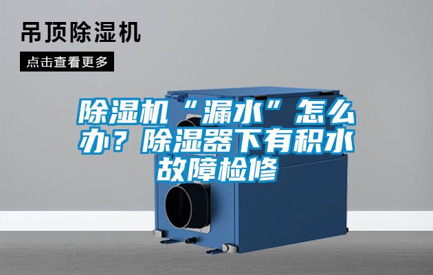 除濕機(jī)“漏水”怎么辦？除濕器下有積水故障檢修